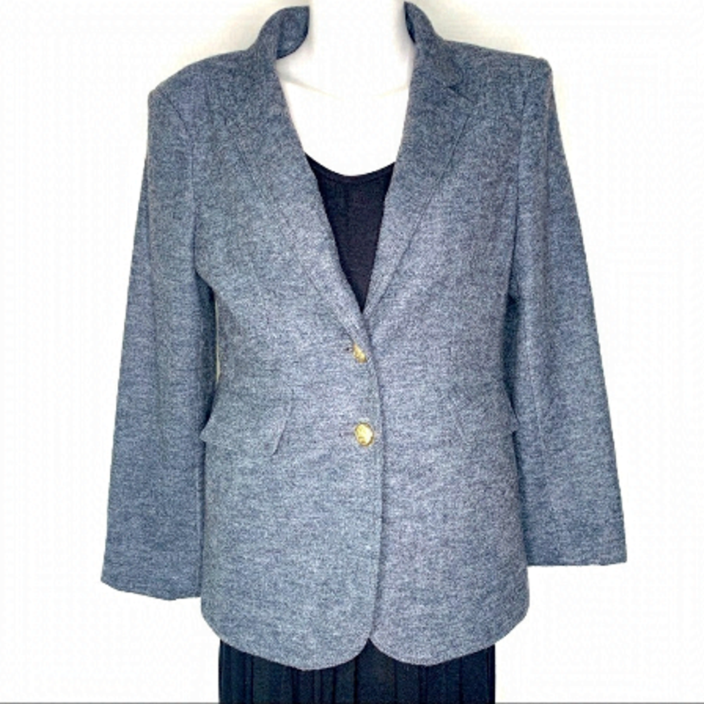 𝅺LILY Moss Grey Wool Blazer